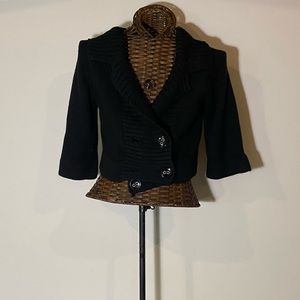 Maurices Crop Black Knit Sweater